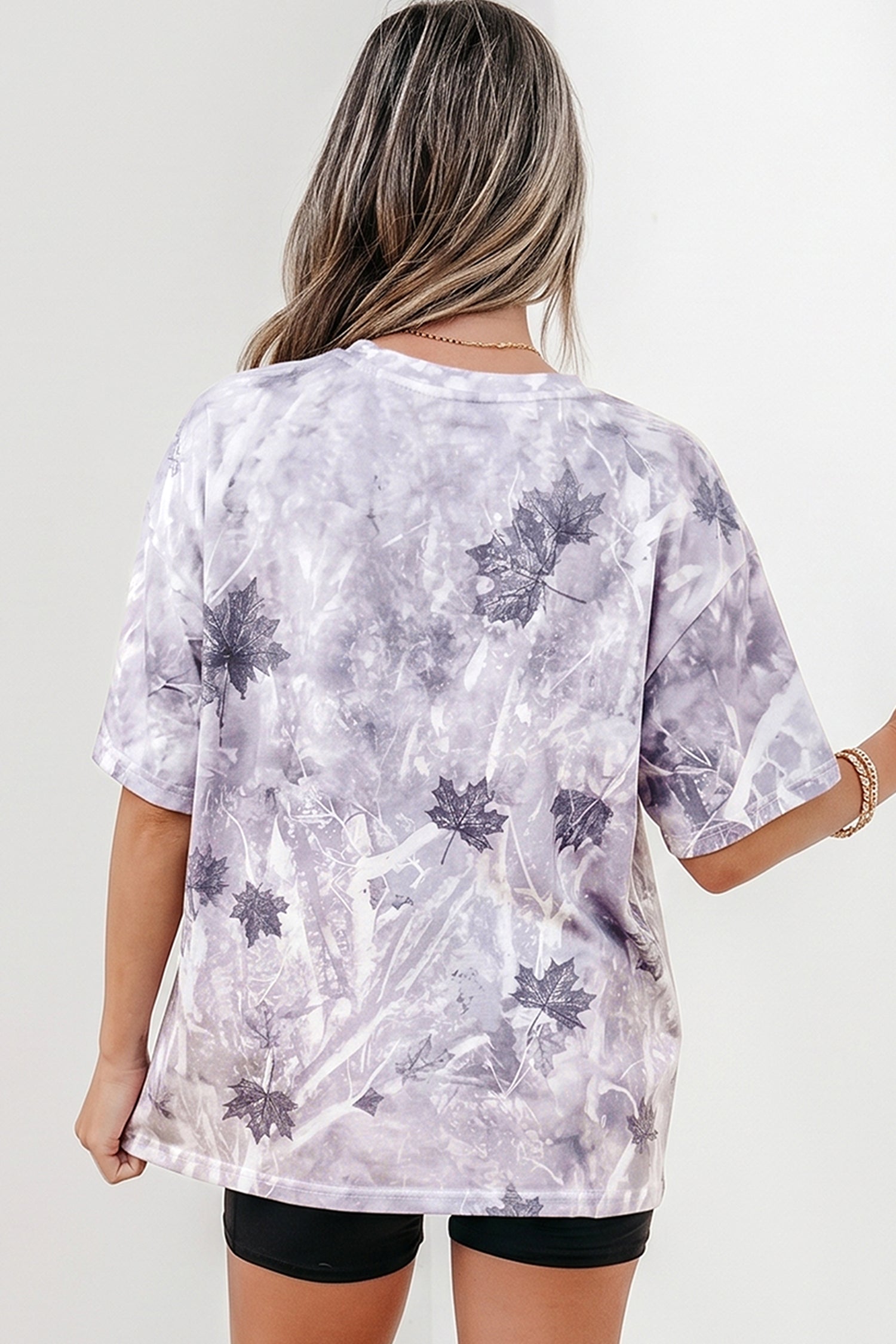 Khaki Camouflage Woodland Print Drop Shoulder Tunic Tee