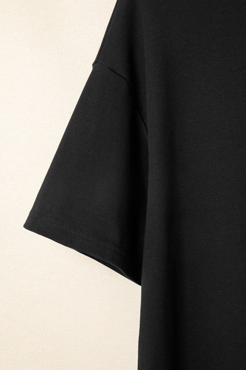 Sachet Pink Solid Color High Neck Oversize Tee