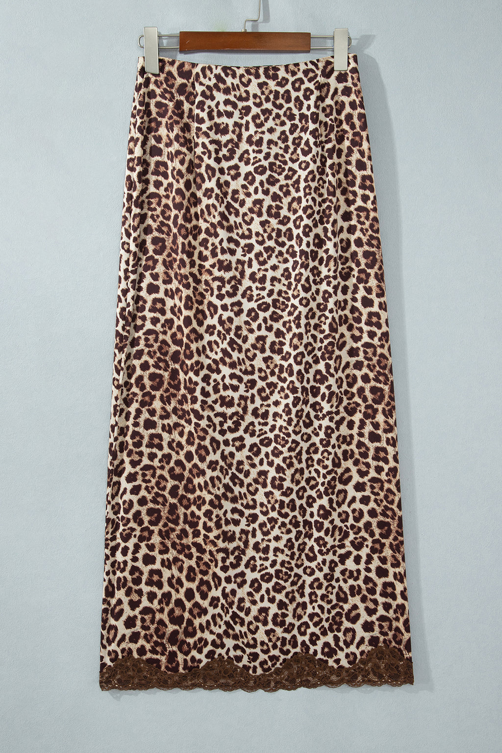 Multicolour Cheetah Print Trim Split Long Western Skirt