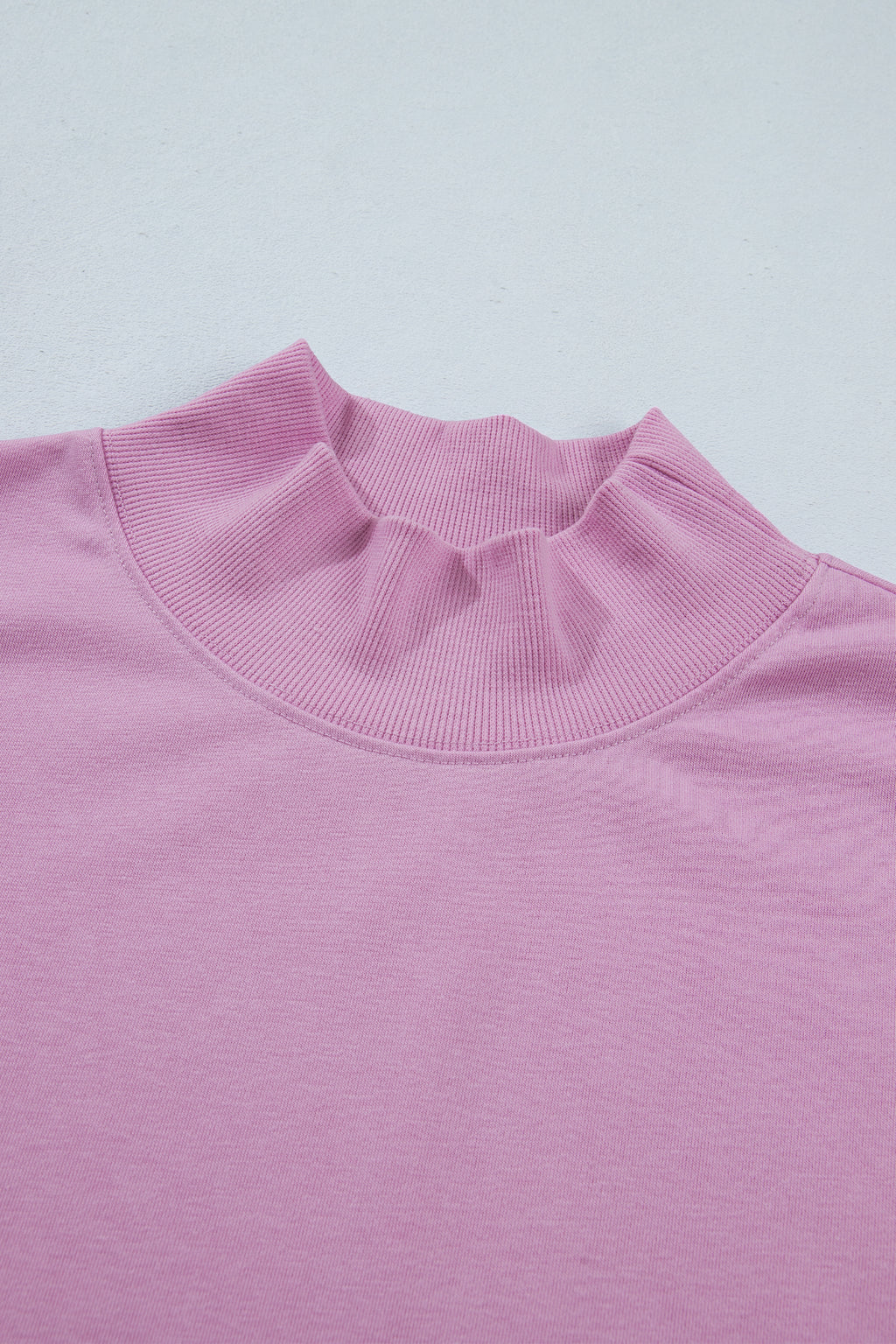 Myosotis Solid Color High Neck Cap Sleeve Loose Top