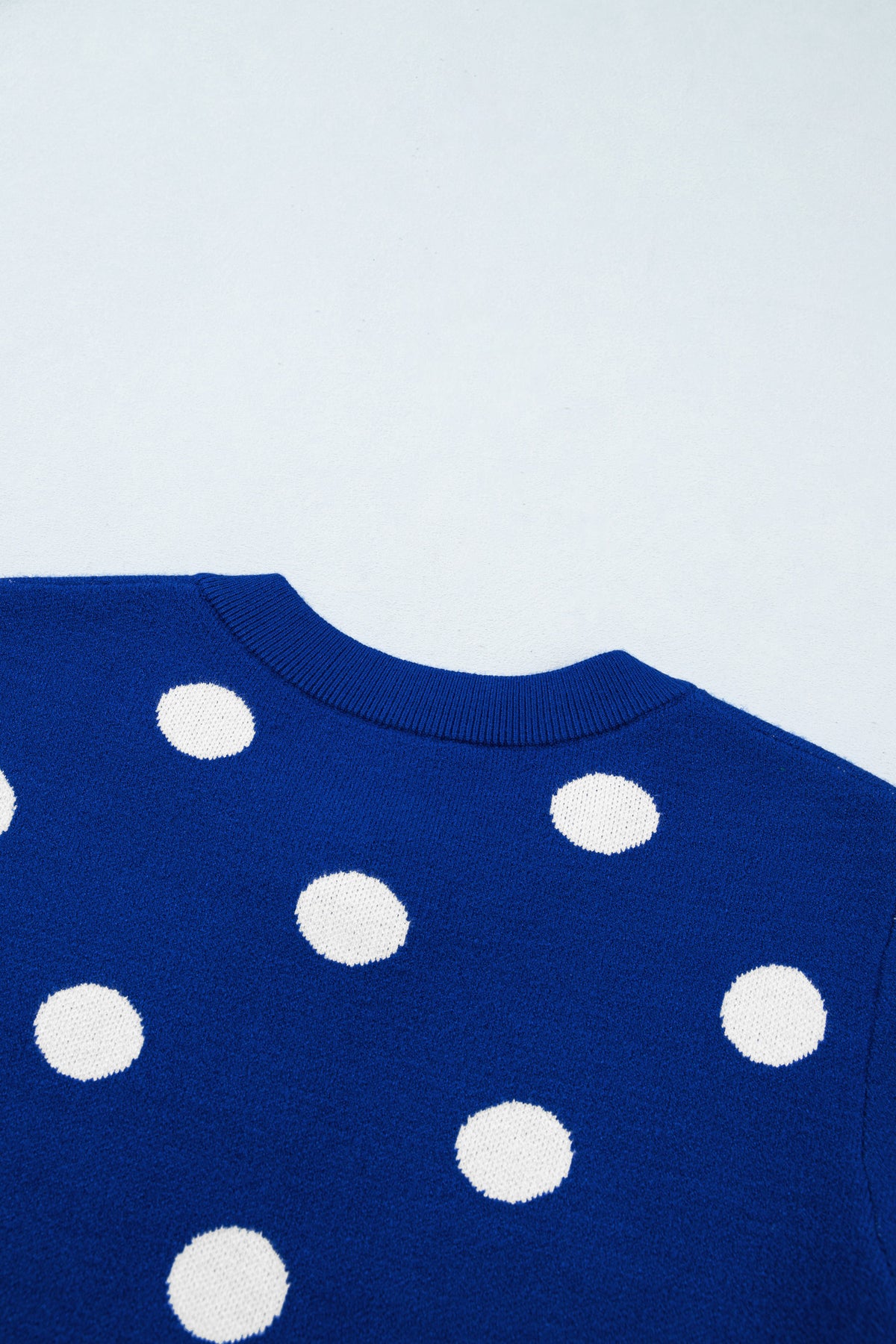 Bluing Casual Polka Dot Button Front Long Sleeve Sweater Cardigan