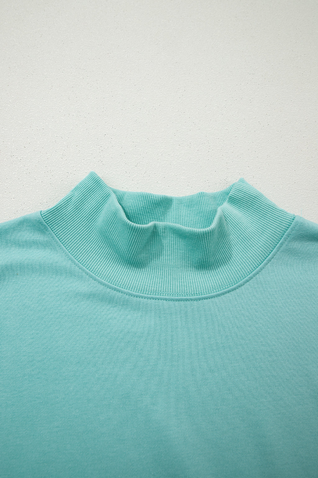 Myosotis Solid Color High Neck Cap Sleeve Loose Top