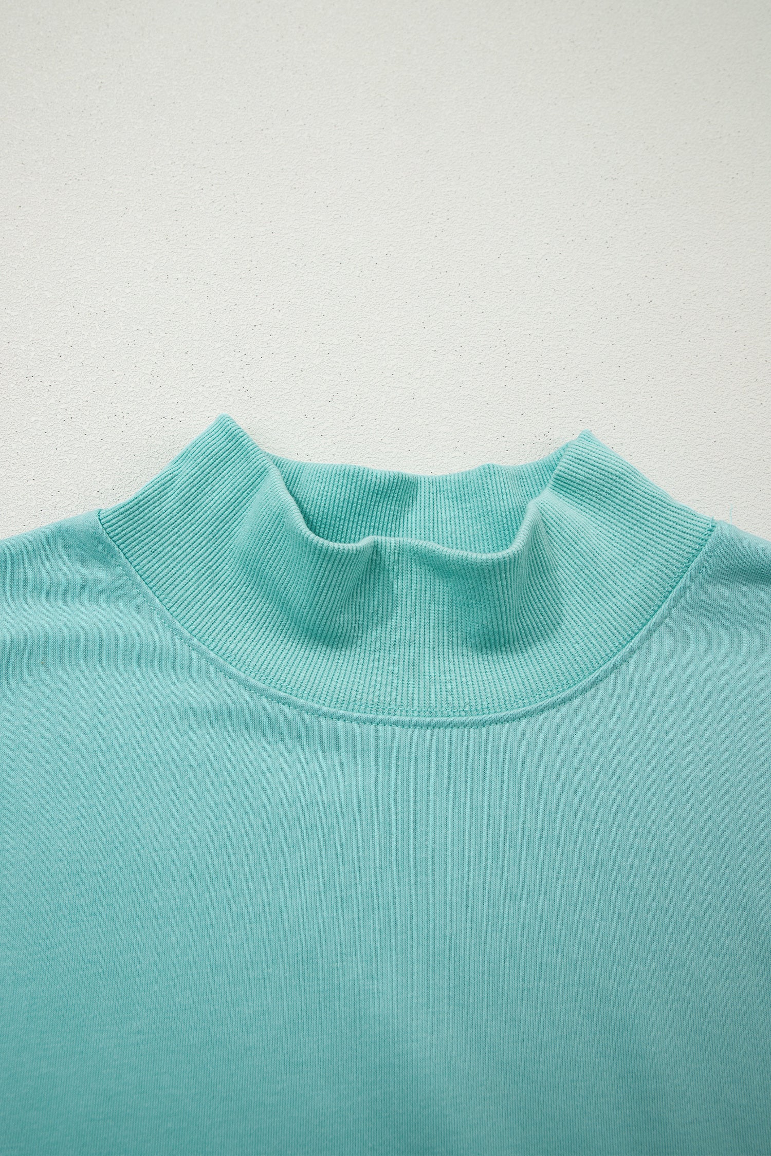 Myosotis Solid Color High Neck Cap Sleeve Loose Top