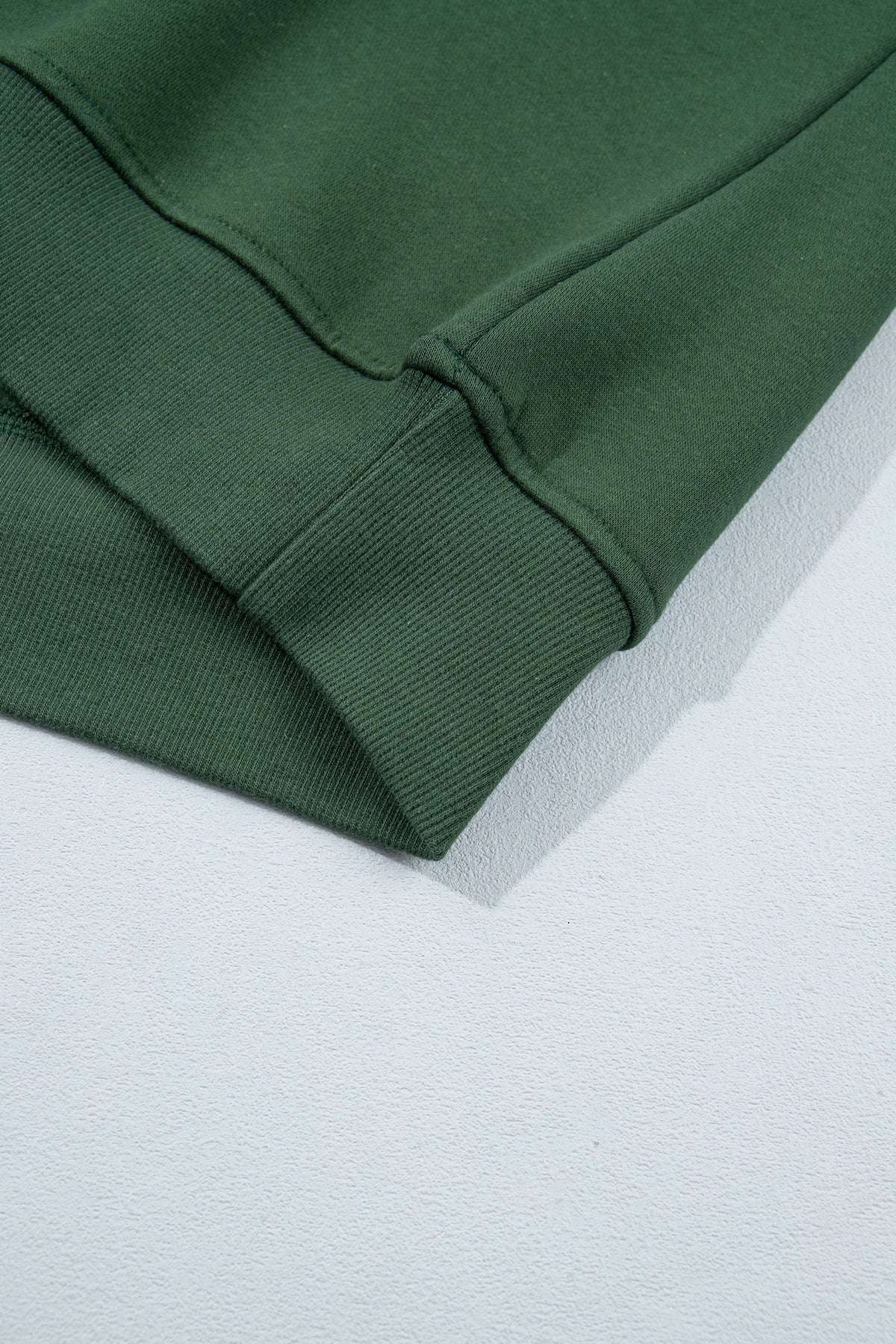 Blackish Green Striped Bow Graphic Oversized Sweatshirt