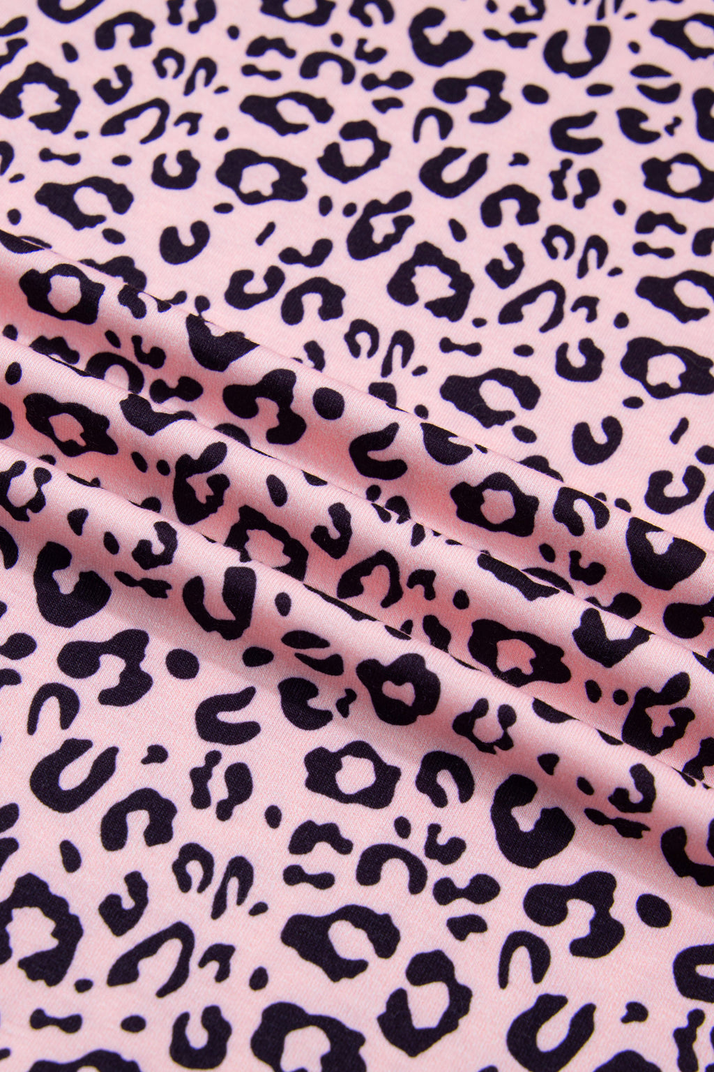 Pink Leopard Striped Contrast Patchwork Plus Size Tee