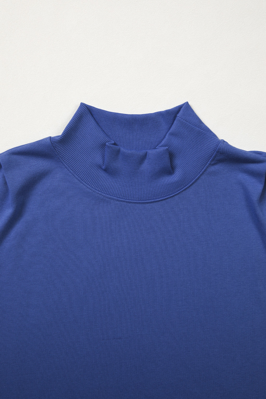 Myosotis Solid Color High Neck Cap Sleeve Loose Top
