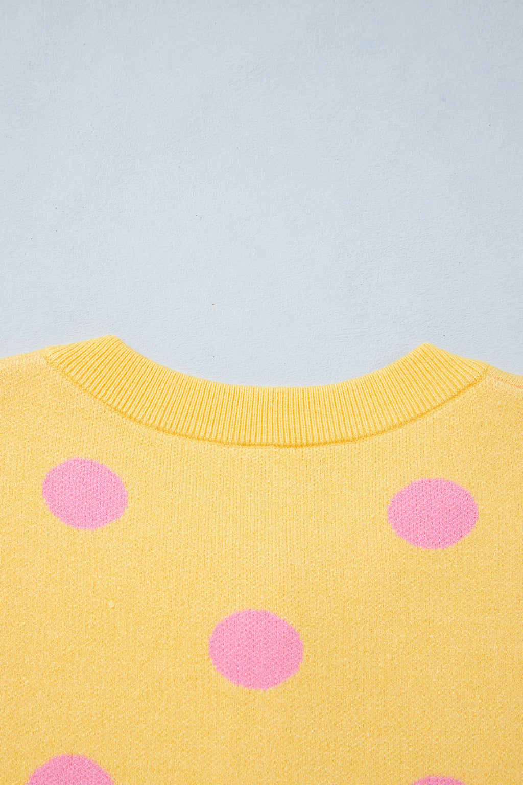 Bluing Casual Polka Dot Button Front Long Sleeve Sweater Cardigan