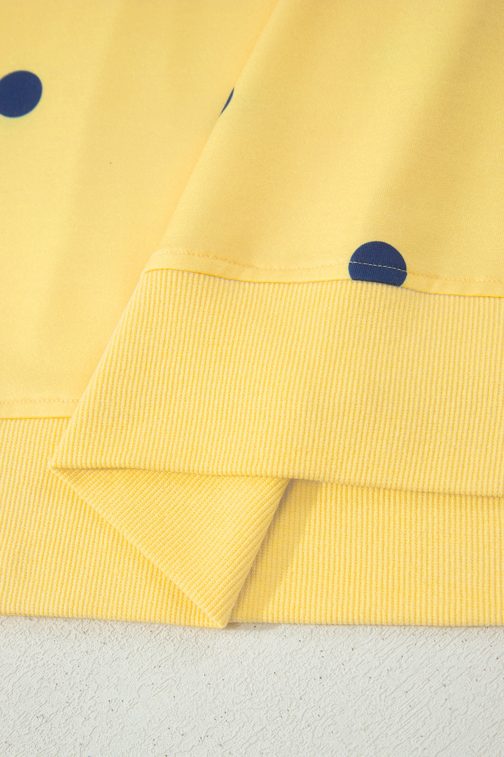 Sky Blue Polka Dot Print Crossed Seam Detail Oversize Tee