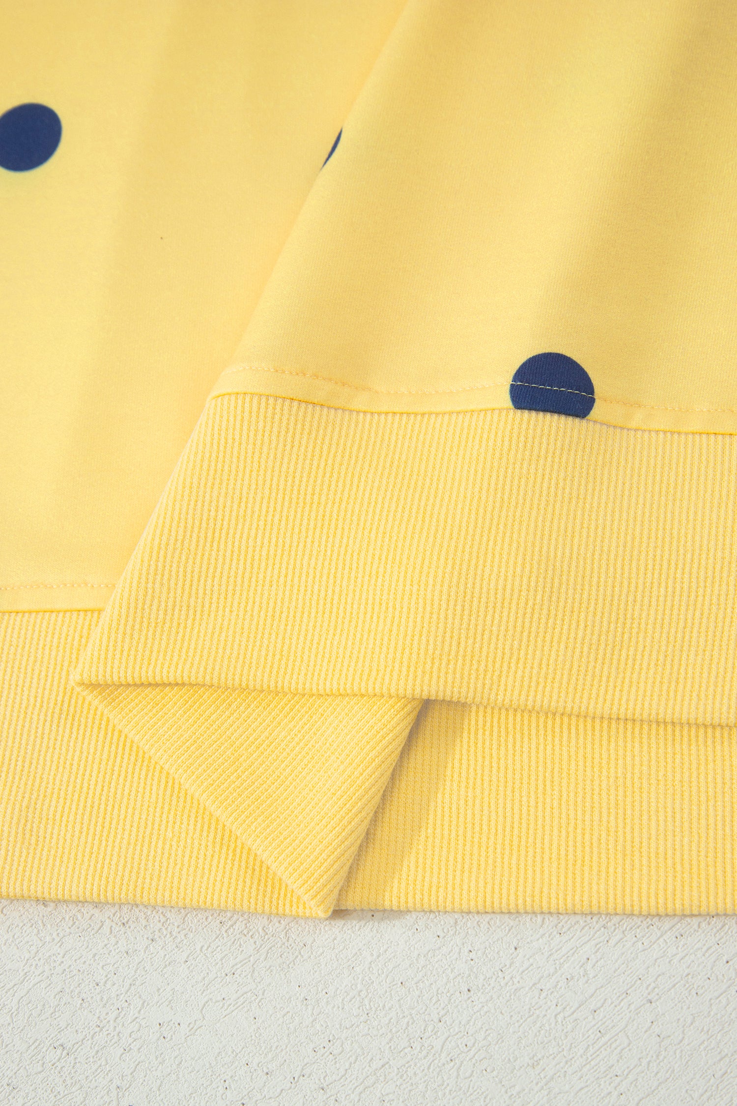 Sky Blue Polka Dot Print Crossed Seam Detail Oversize Tee