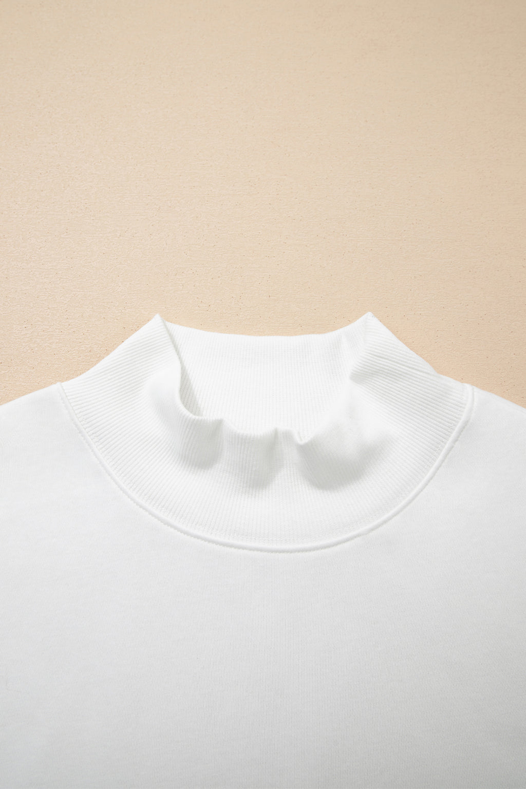 Myosotis Solid Color High Neck Cap Sleeve Loose Top