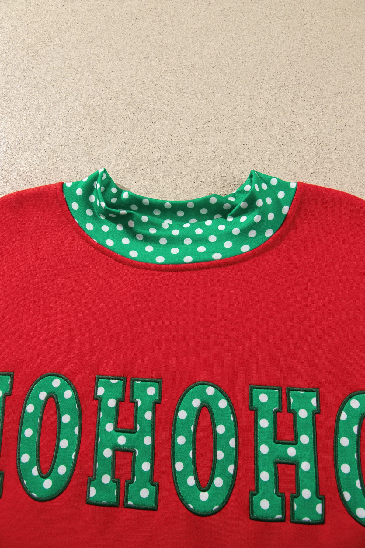 Tomato Red Casual Polka Dot Patchwork Letter Graphic Plus Size Sweatshirt