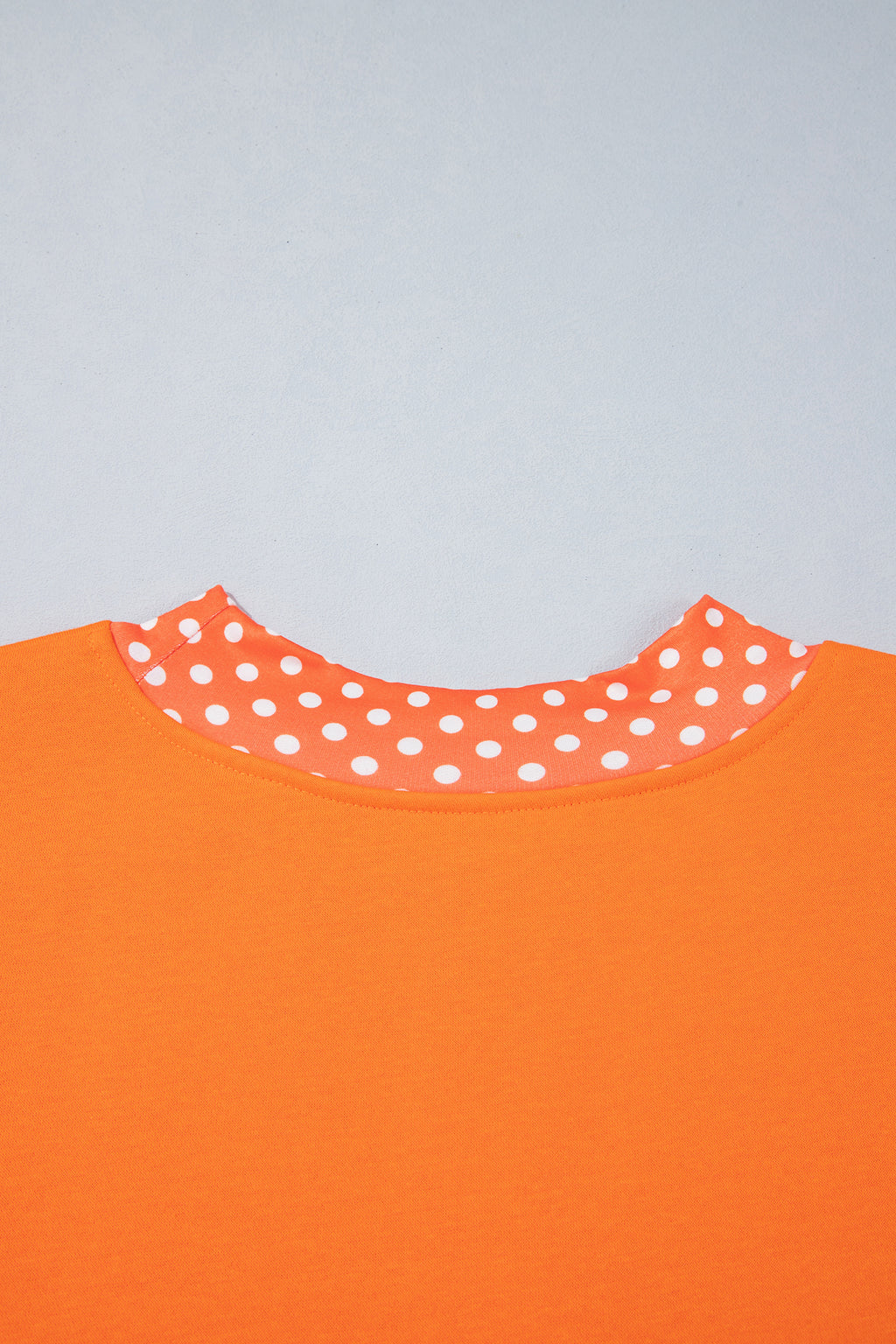 Tomato Red Casual Polka Dot Patchwork Letter Graphic Plus Size Sweatshirt