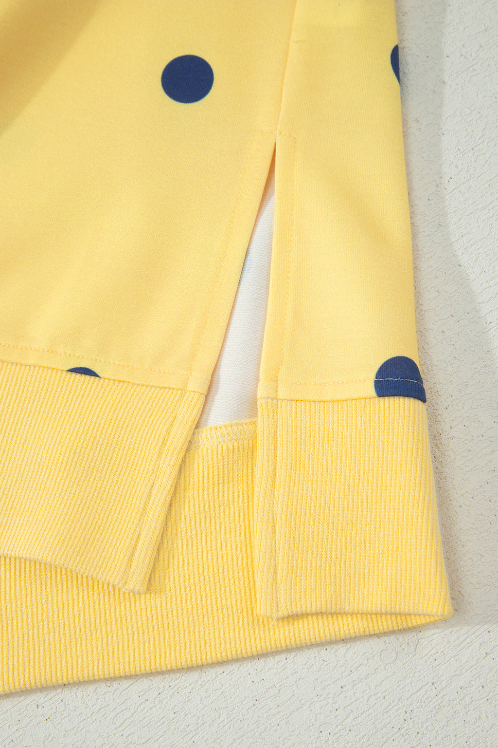 Sky Blue Polka Dot Print Crossed Seam Detail Oversize Tee