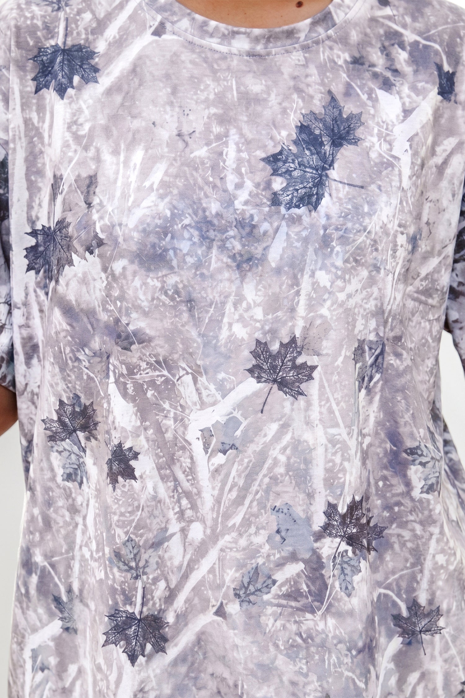 Khaki Camouflage Woodland Print Drop Shoulder Tunic Tee