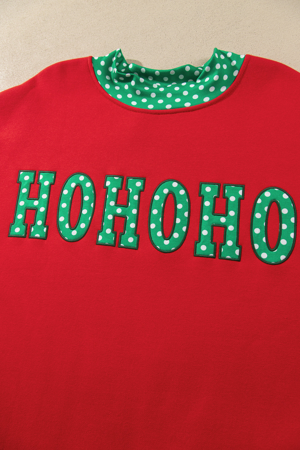 Tomato Red Casual Polka Dot Patchwork Letter Graphic Plus Size Sweatshirt